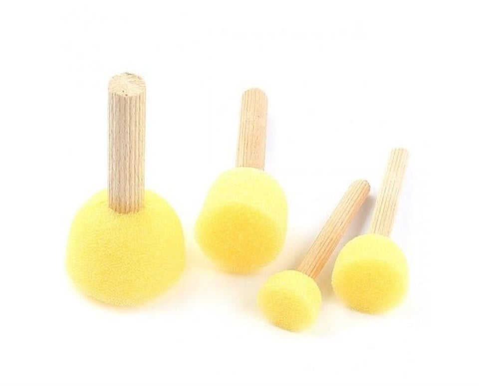 Ponpon Fırça Seti 4'lü Sünger Tampon Fırça Seti