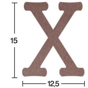Ahşap Harf Obje 18mm-'X' Harfi H031
