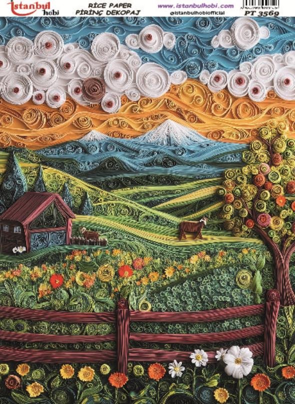 Pirinç Dekopaj Kağıdı 30x42cm PT-3569