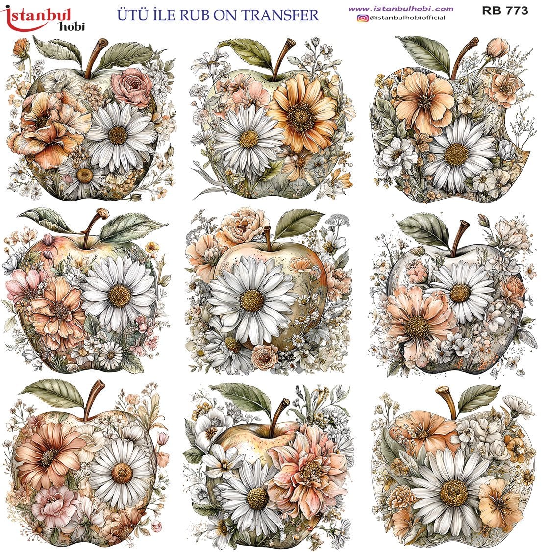 Ütü İle Rub On Transfer 30x30cm RB773