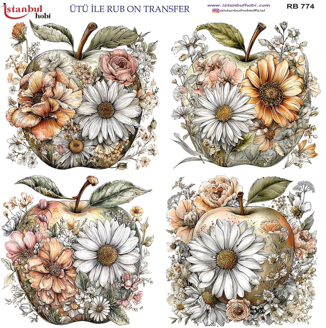 Ütü İle Rub On Transfer 30x30cm RB774