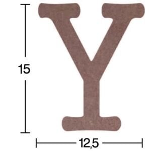 Ahşap Harf Obje 18mm-'Y' Harfi H028