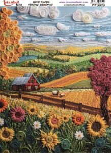 Pirinç Dekopaj Kağıdı 30x42cm PT-3573