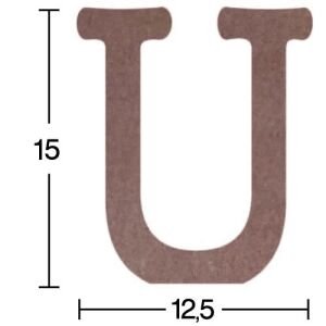 Ahşap Harf Obje 18mm-'U' Harfi H025