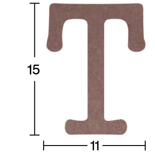 Ahşap Harf Obje 18mm-'T' Harfi H024