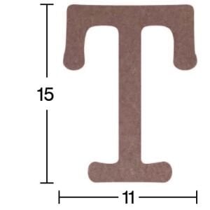 Ahşap Harf Obje 18mm-'T' Harfi H024