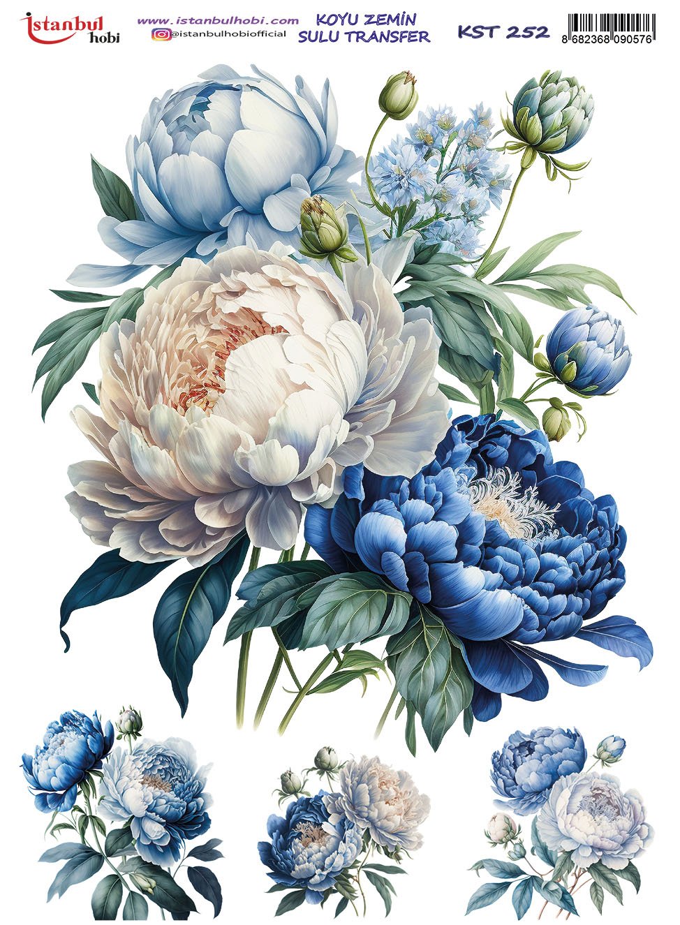 Koyu Zemin Sulu Transfer Kağıdı 25x35cm KST252