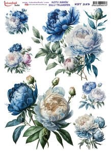 Koyu Zemin Sulu Transfer Kağıdı 25x35cm KST253