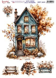 Koyu Zemin Sulu Transfer Kağıdı 25x35cm KST254