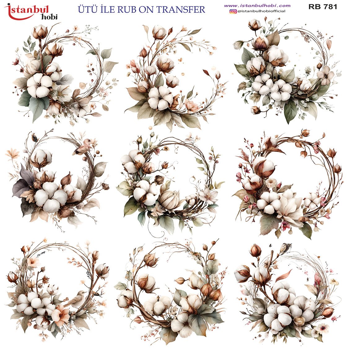 Ütü İle Rub On Transfer 30x30cm RB781