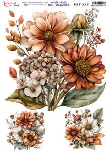 Koyu Zemin Sulu Transfer Kağıdı 25x35cm KST255