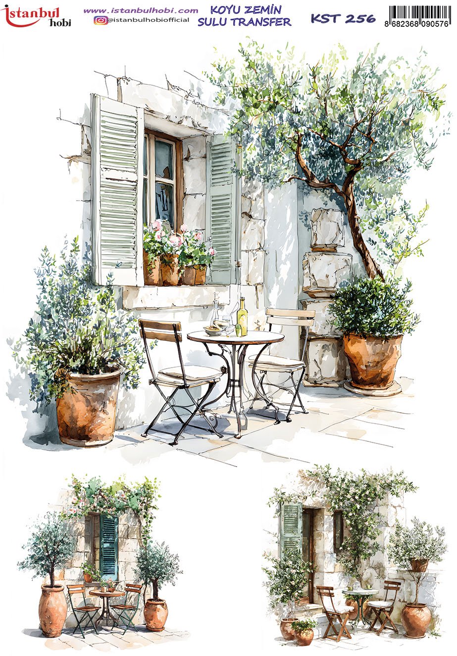 Koyu Zemin Sulu Transfer Kağıdı 25x35cm KST256