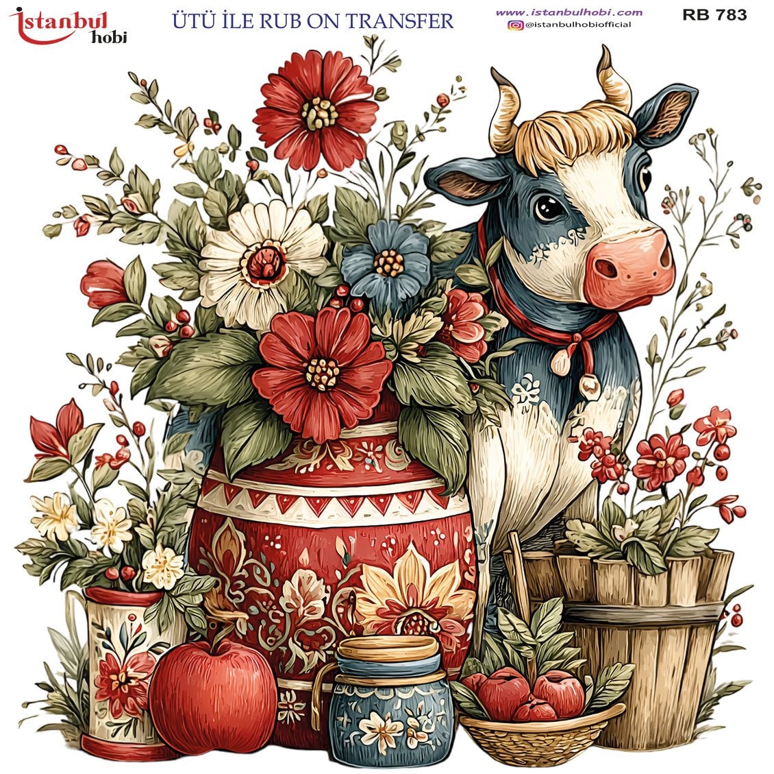 Ütü İle Rub On Transfer 30x30cm RB783