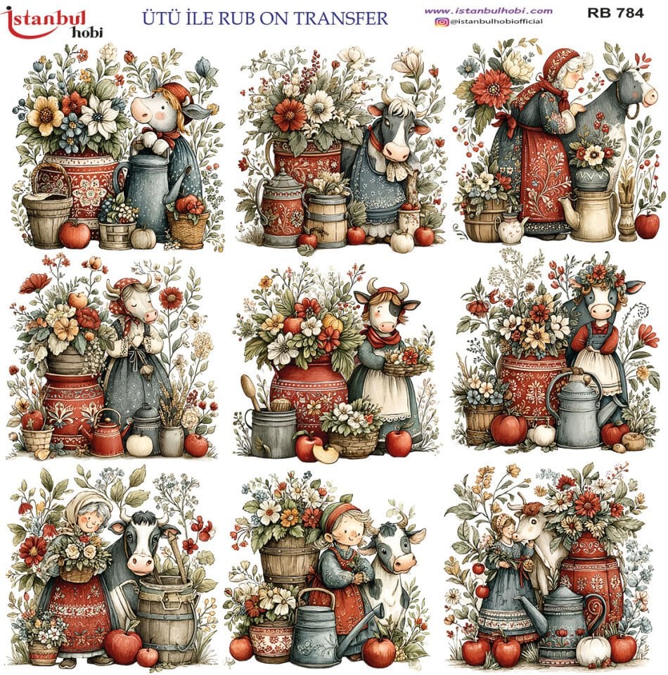 Ütü İle Rub On Transfer 30x30cm RB784