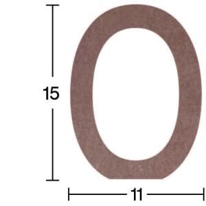 Ahşap Harf Obje 18mm-'O' Harfi H018