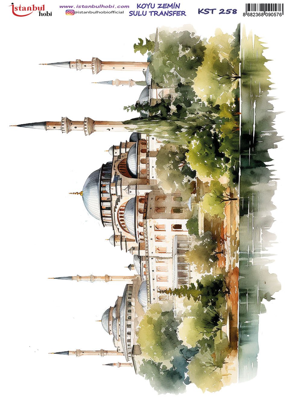 Koyu Zemin Sulu Transfer Kağıdı 25x35cm KST258