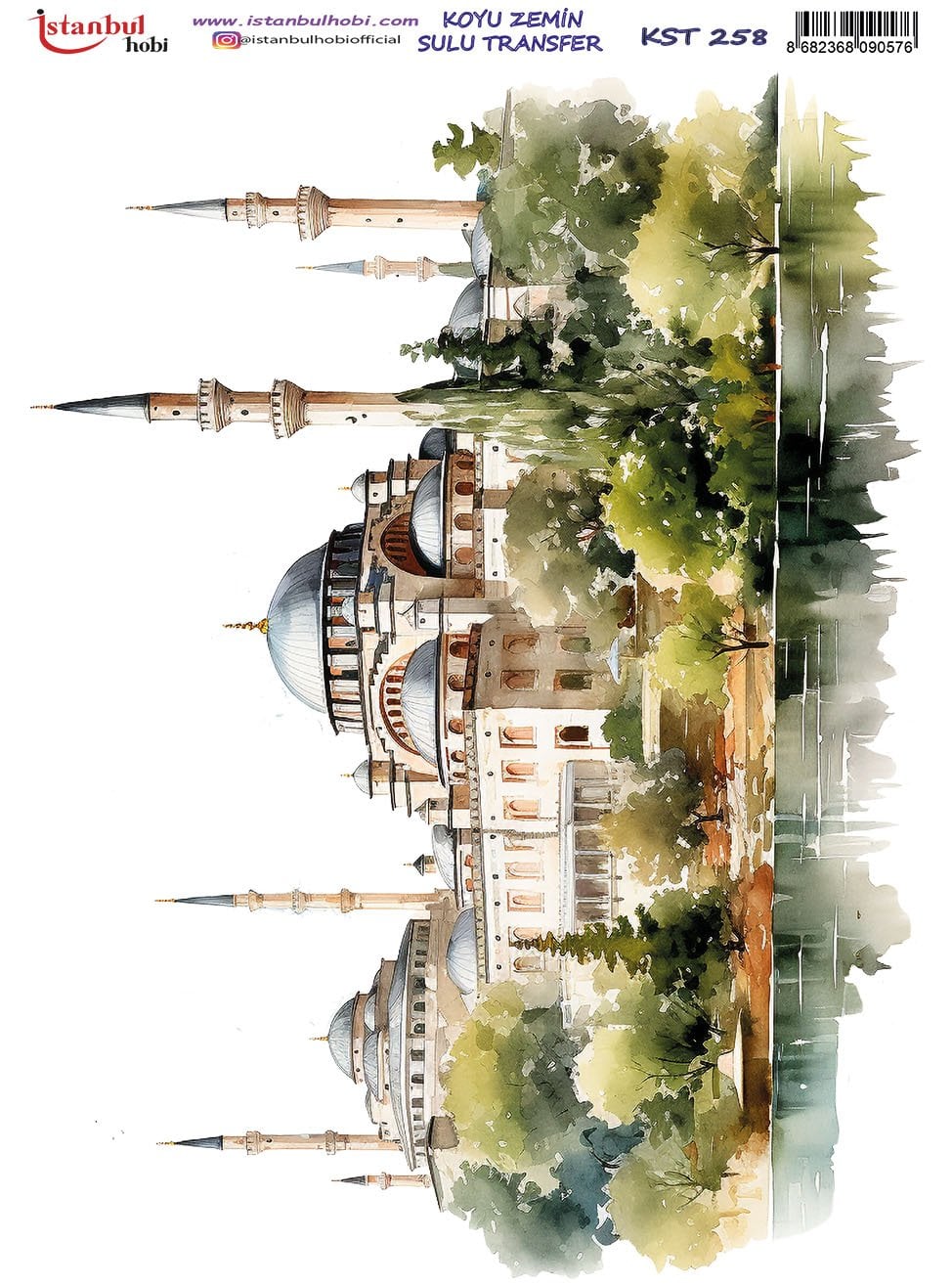 Koyu Zemin Sulu Transfer Kağıdı 25x35cm KST258