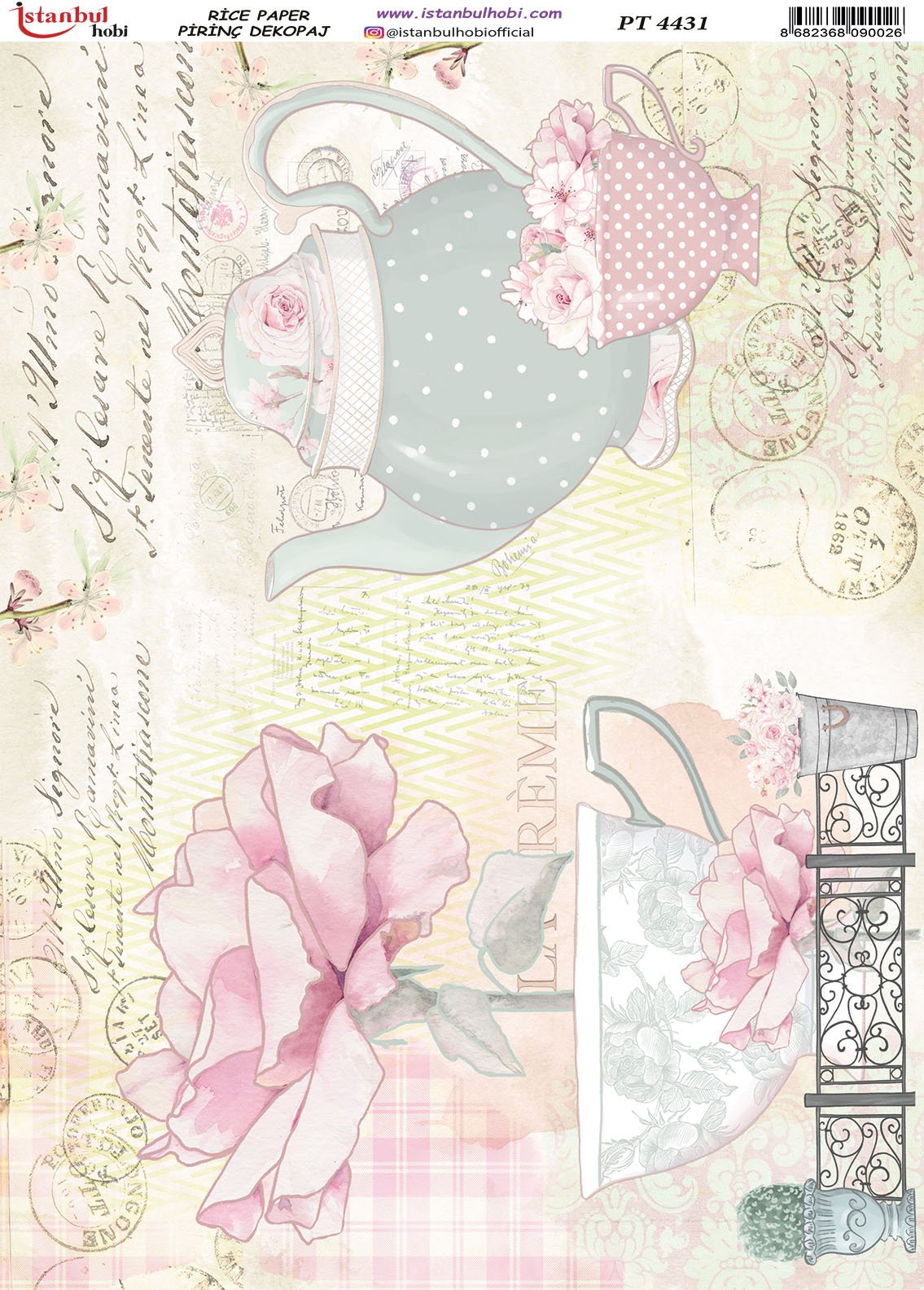 Pirinç Dekopaj Kağıdı 30x42cm PT-4431