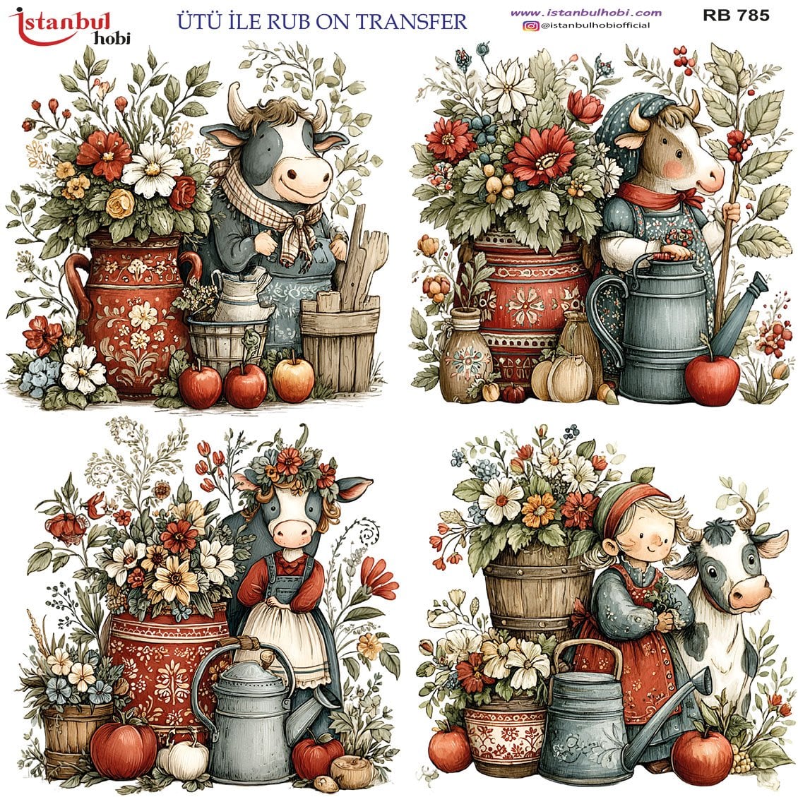 Ütü İle Rub On Transfer 30x30cm RB785