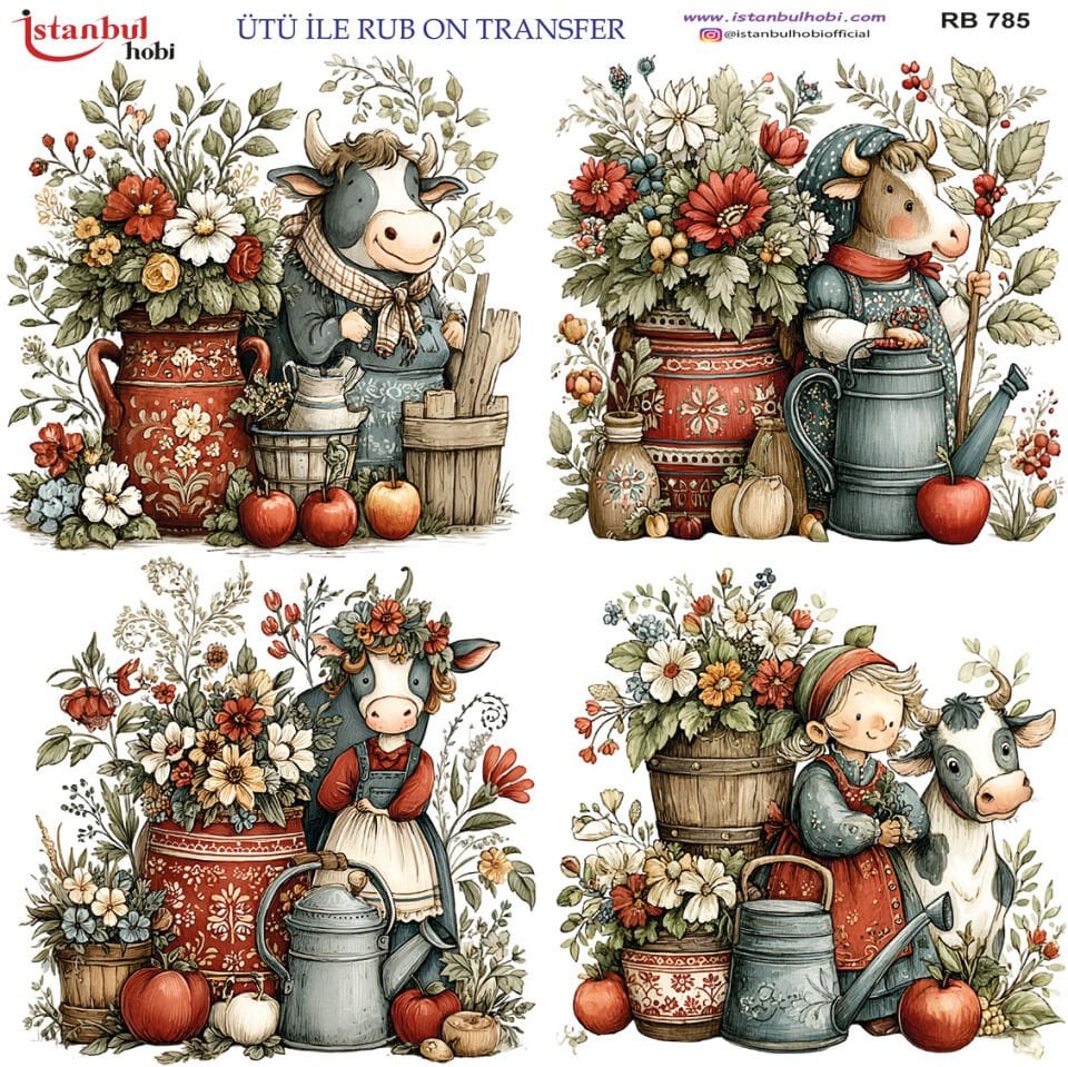 Ütü İle Rub On Transfer 30x30cm RB785