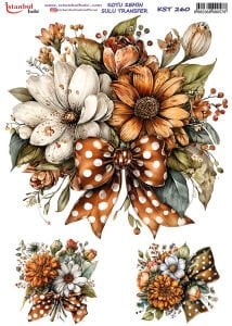 Koyu Zemin Sulu Transfer Kağıdı 25x35cm KST260