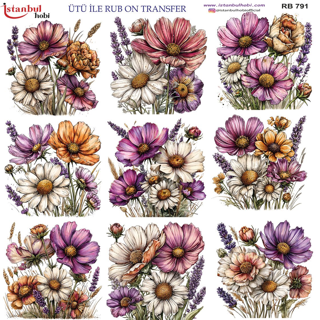 Ütü İle Rub On Transfer 30x30cm RB791