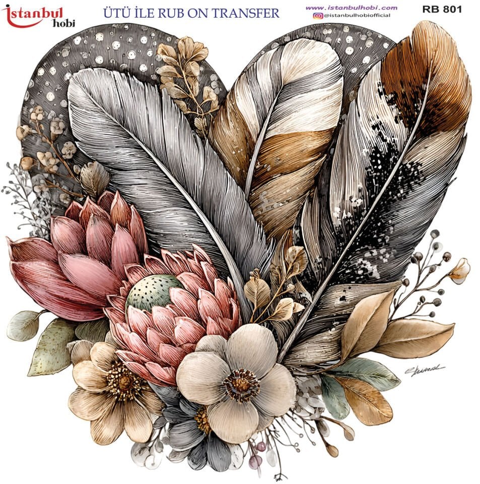 Ütü İle Rub On Transfer 30x30cm RB801