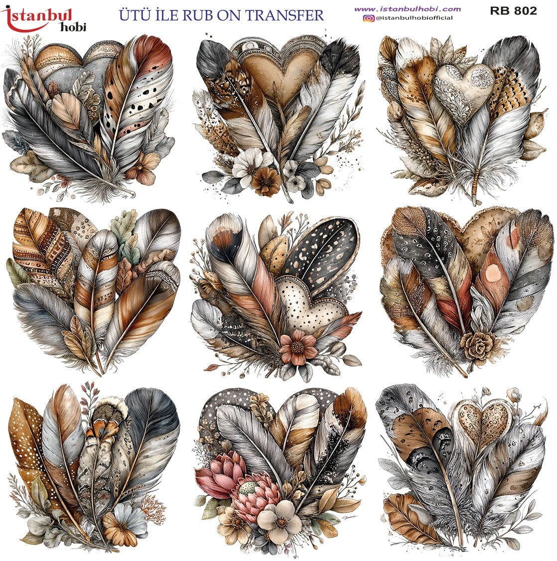 Ütü İle Rub On Transfer 30x30cm RB802