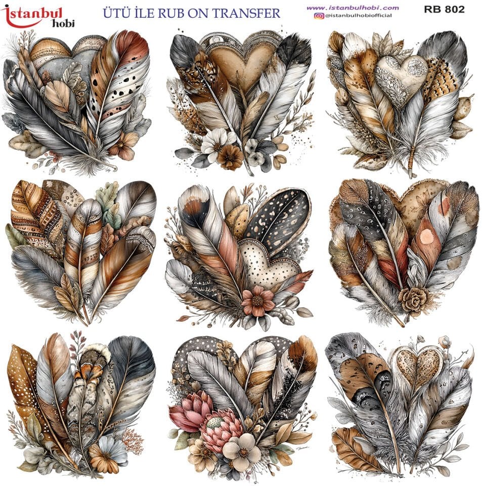 Ütü İle Rub On Transfer 30x30cm RB802