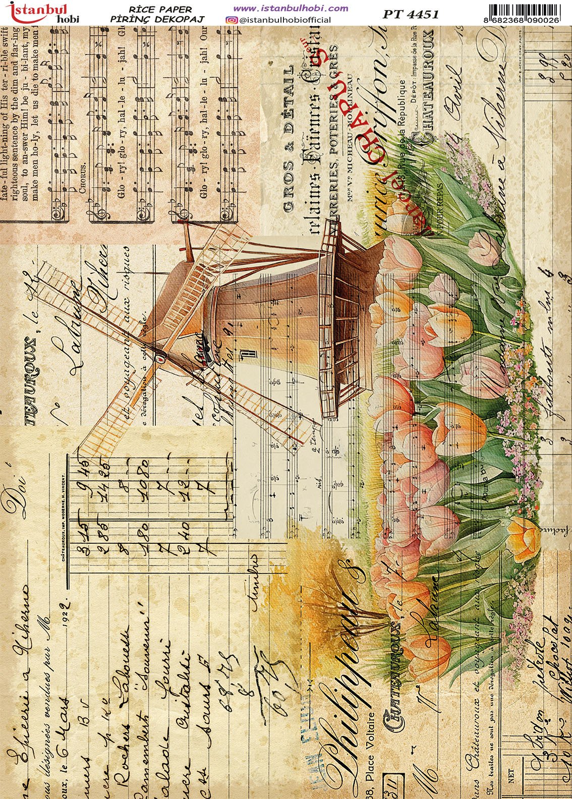 Pirinç Dekopaj Kağıdı 30x42cm PT-4451