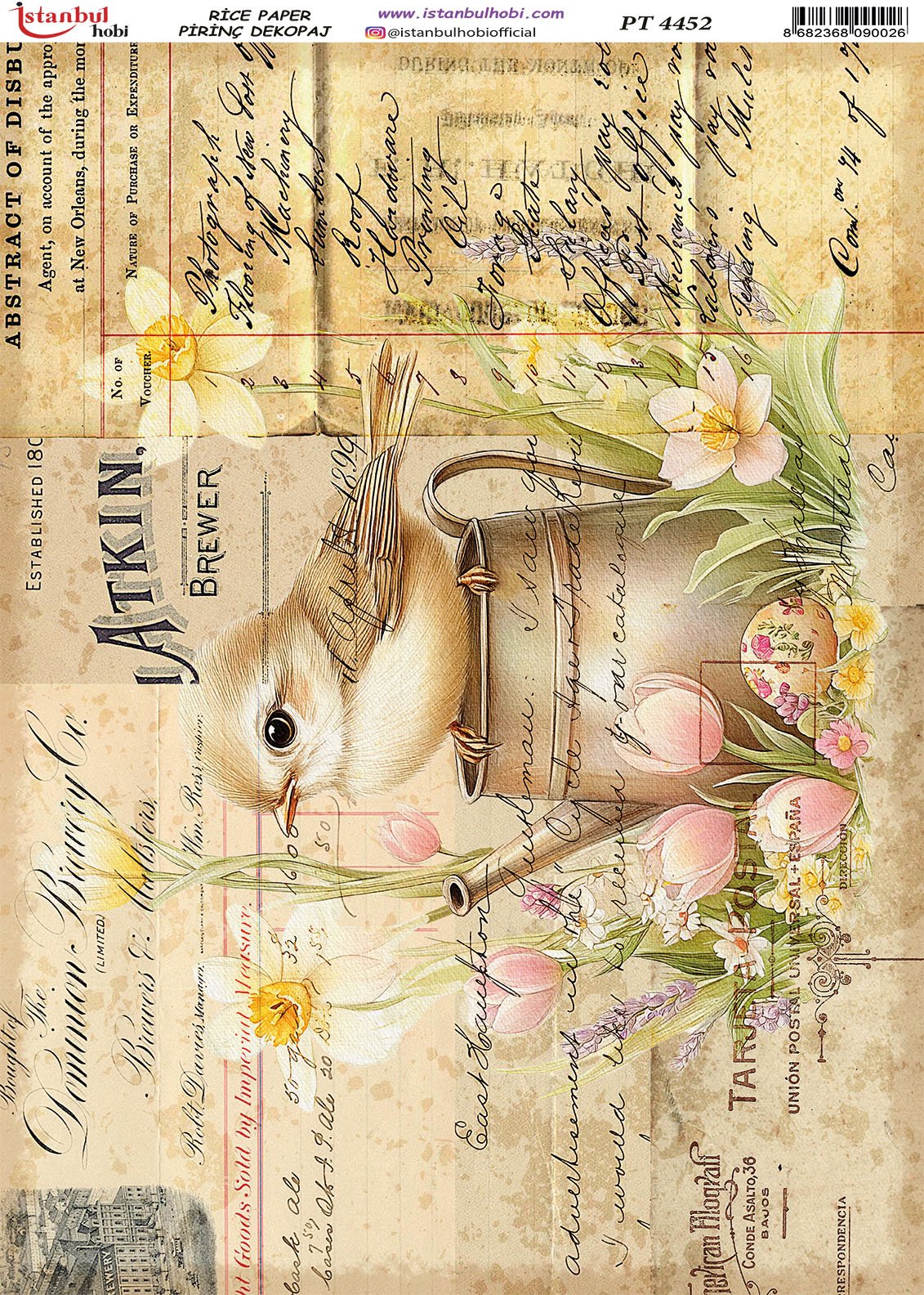 Pirinç Dekopaj Kağıdı 30x42cm PT-4452