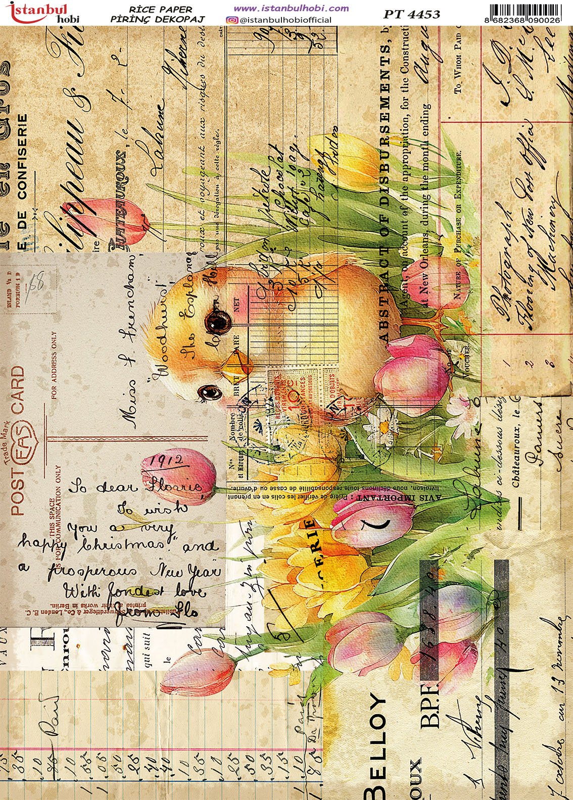 Pirinç Dekopaj Kağıdı 30x42cm PT-4453