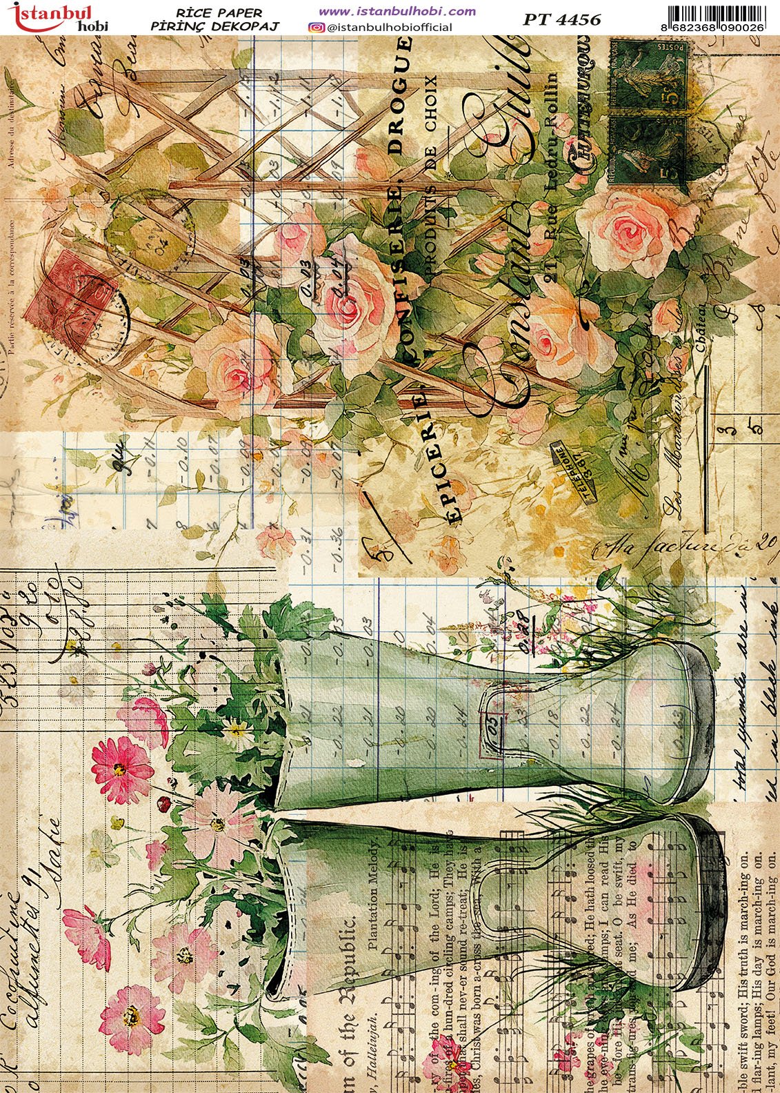 Pirinç Dekopaj Kağıdı 30x42cm PT-4456