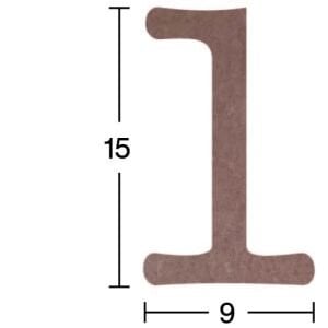 Ahşap Rakam Obje 18mm-'1' Rakamı H034