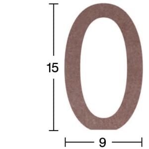 Ahşap Rakam Obje 18mm-'0' Rakamı H033