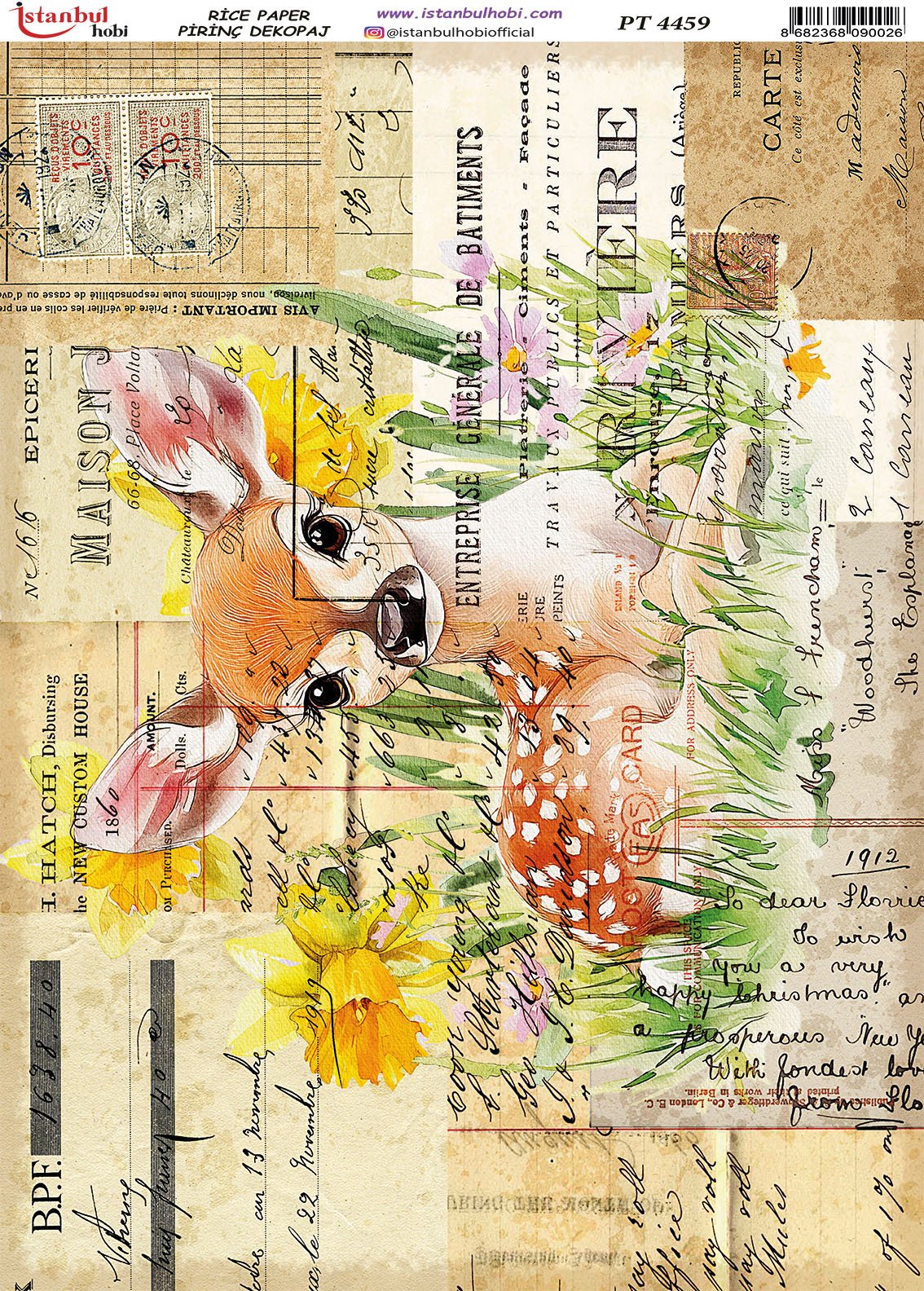 Pirinç Dekopaj Kağıdı 30x42cm PT-4459