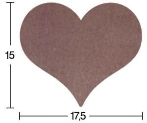 Ahşap İçi Dolu Kalp 18mm H045