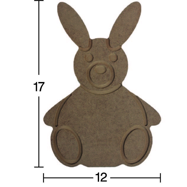 Ahşap Oturan Tavşan 18mm H063