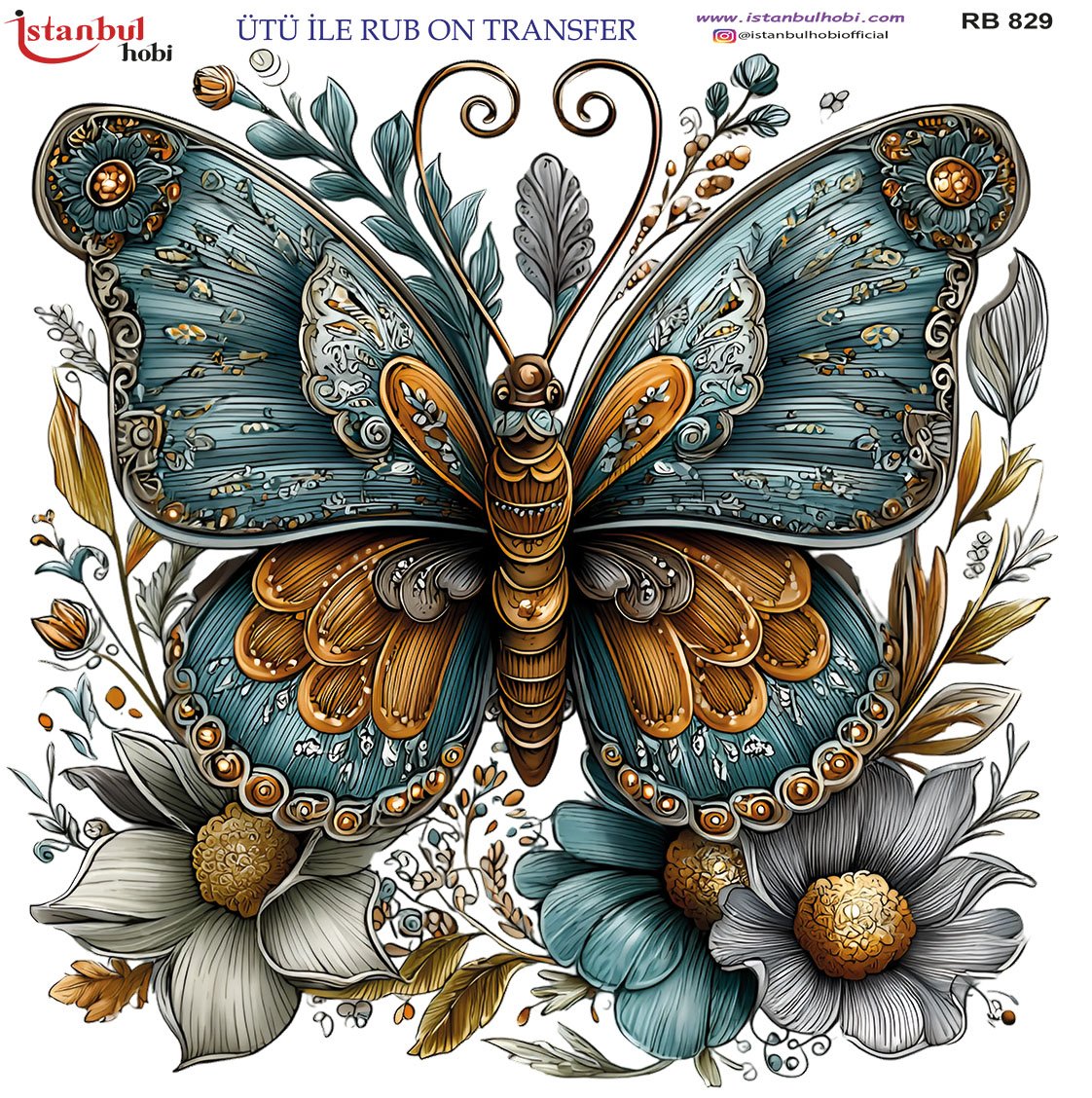Ütü İle Rub On Transfer 30x30cm RB829