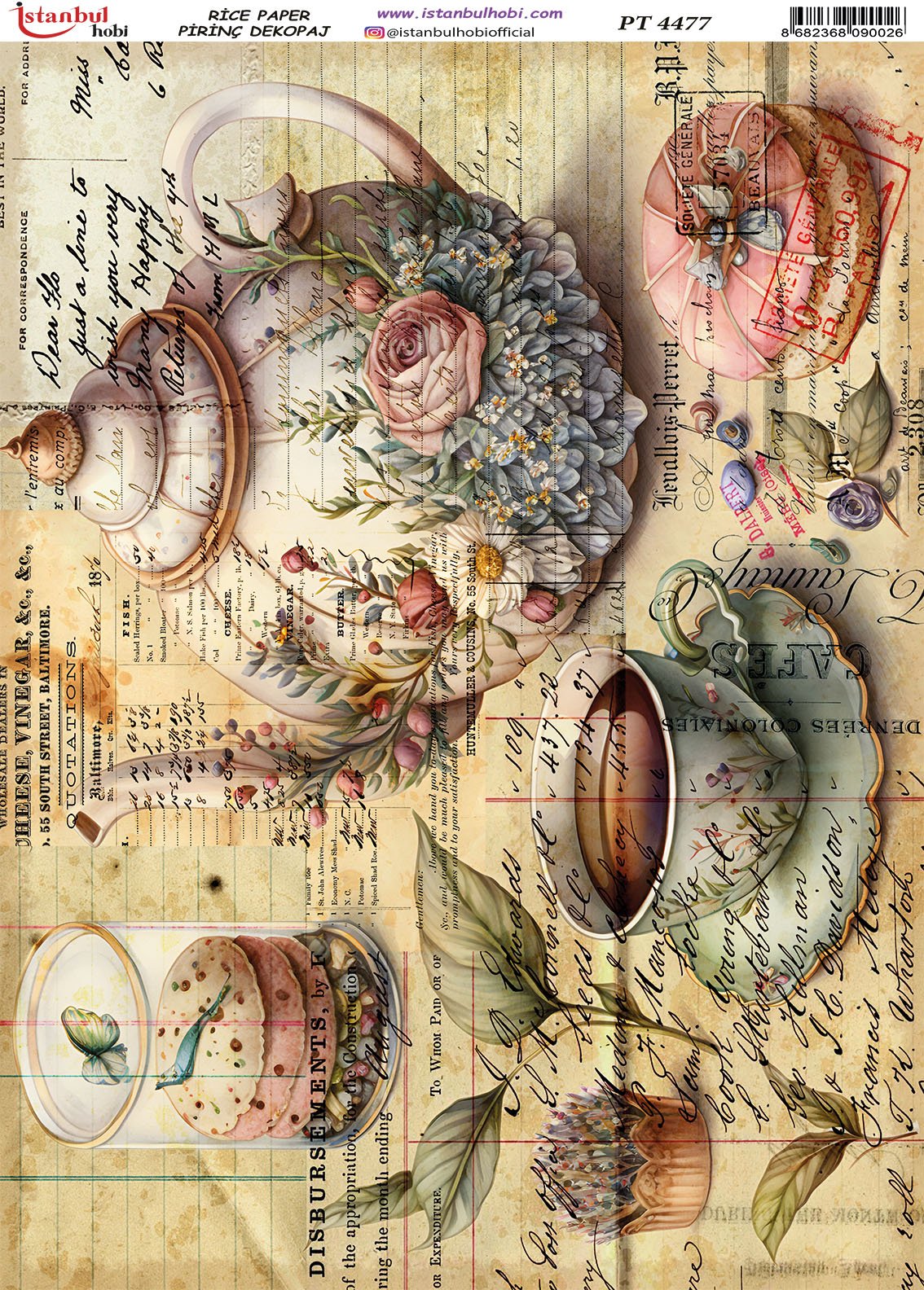 Pirinç Dekopaj Kağıdı 30x42cm PT-4477