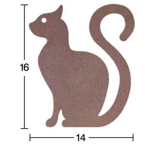 Ahşap Kedi 18mm H066