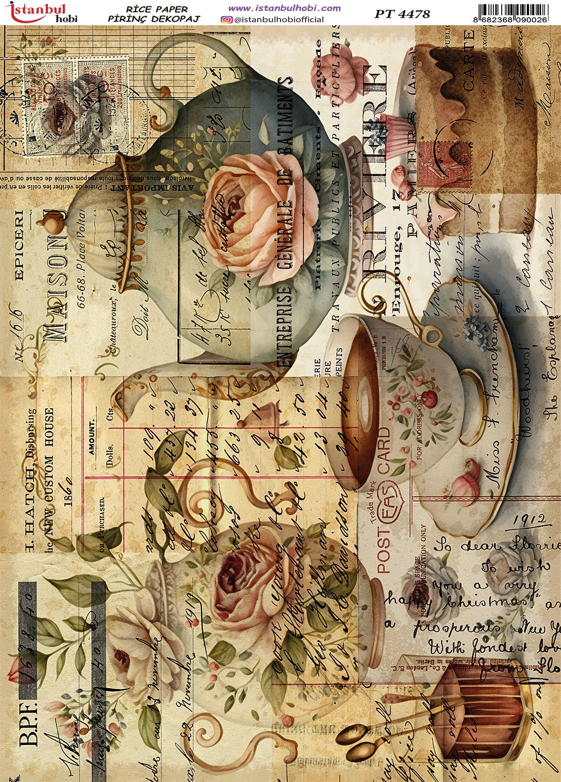 Pirinç Dekopaj Kağıdı 30x42cm PT-4478