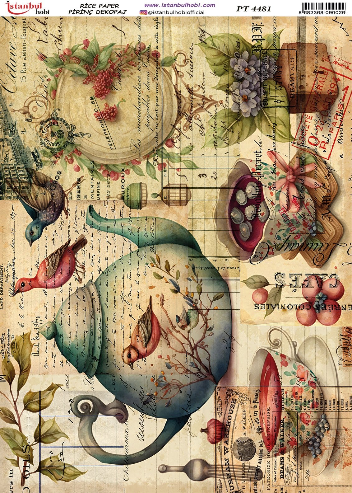 Pirinç Dekopaj Kağıdı 30x42cm PT-4481