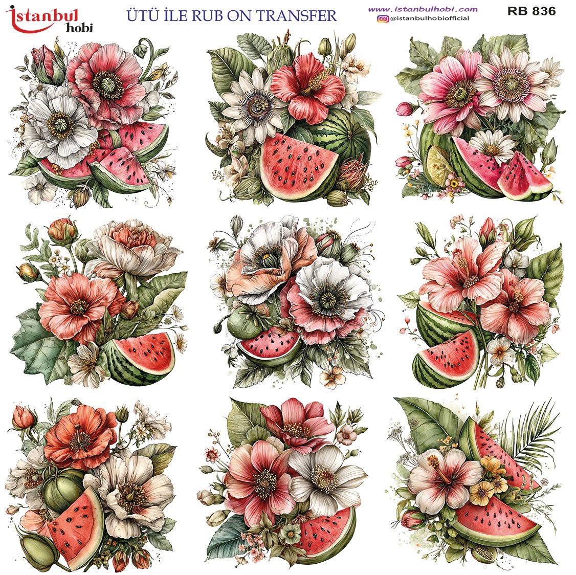 Ütü İle Rub On Transfer 30x30cm RB836