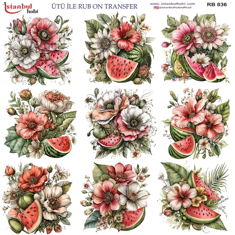 Ütü İle Rub On Transfer 30x30cm RB836