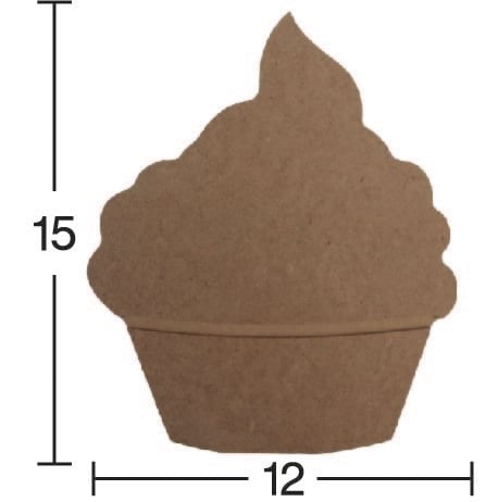 Ahşap Cup-Cake 18mm H075