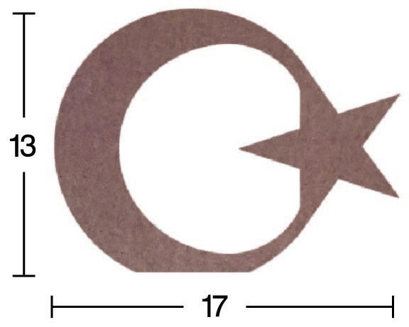 Ahşap Ay Yıldız 18mm H083