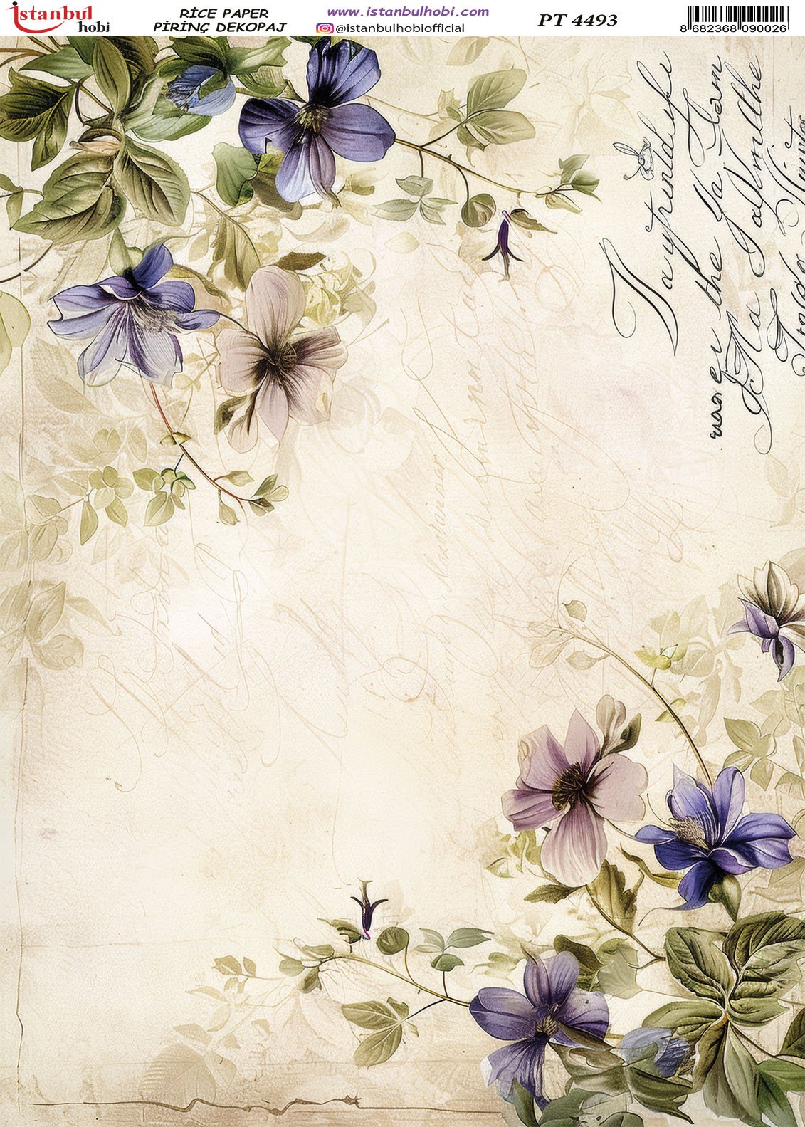 Pirinç Dekopaj Kağıdı 30x42cm PT-4493