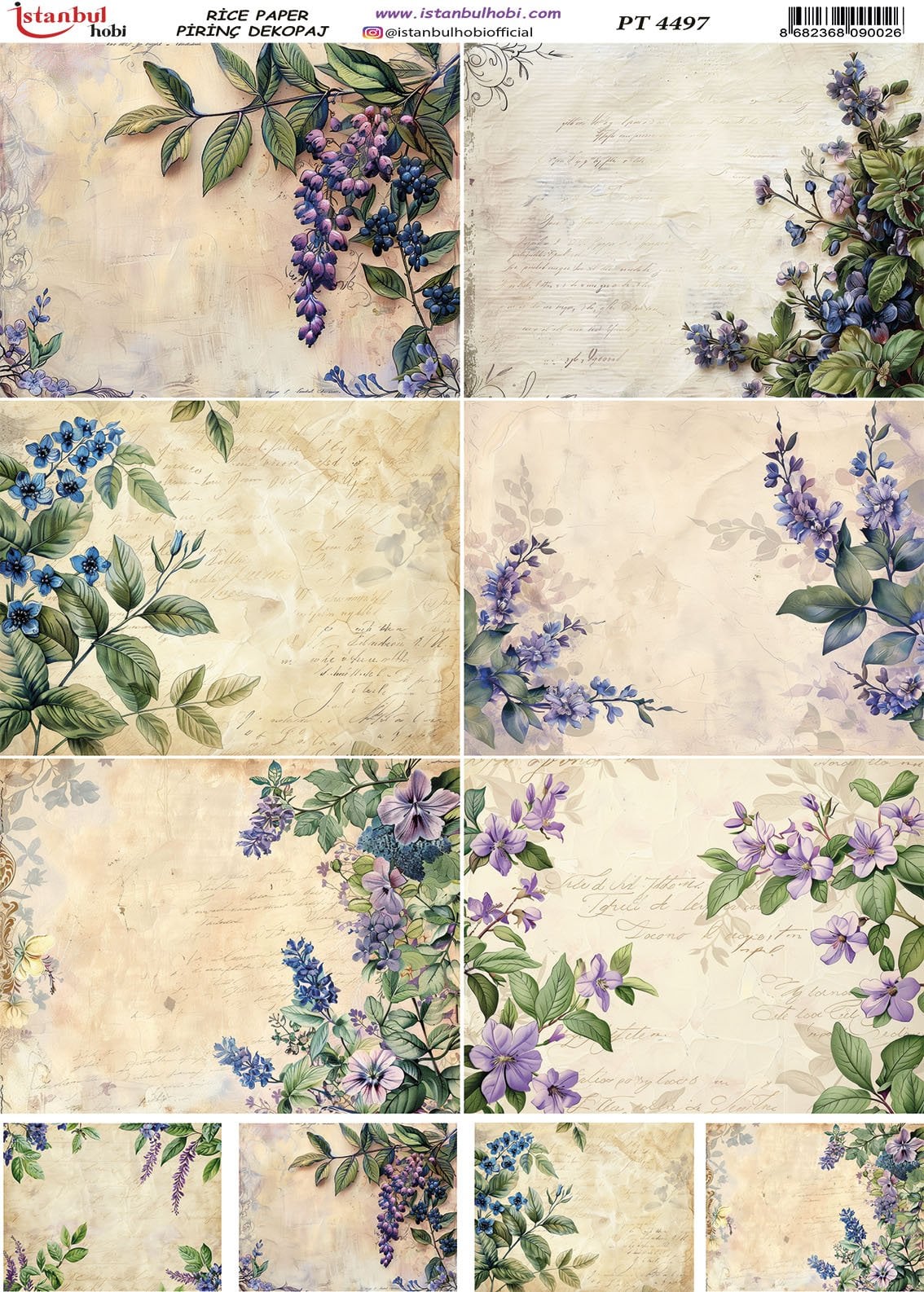 Pirinç Dekopaj Kağıdı 30x42cm PT-4497