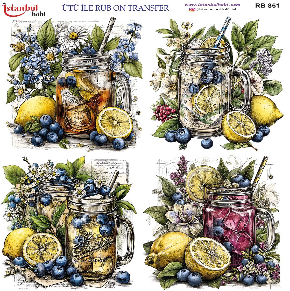 Ütü İle Rub On Transfer 30x30cm RB851
